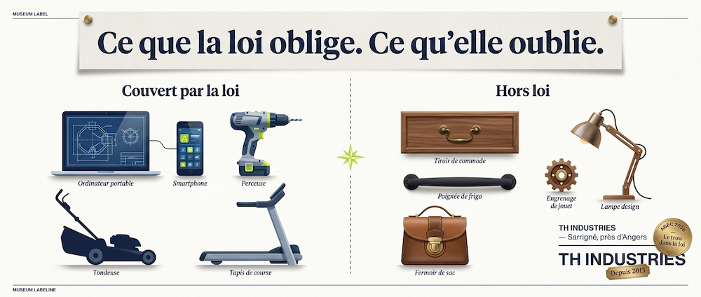 Ce que la loi anti-gaspillage AGEC oblige et ce qu'elle oublie : meubles électroménager et jouets exclus de l'obligation pièces détachées